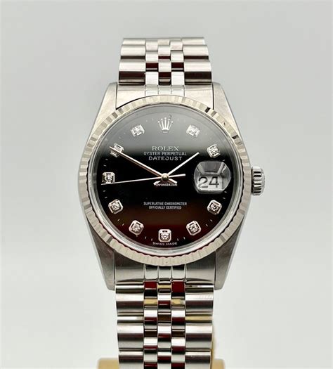 rolex brillanti fedez|Rolex Datejust 36mm Quadrante Nero con Brillanti FULL SET .